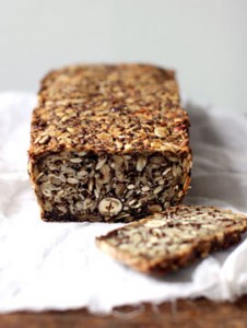 Homemade life bread with seeds.