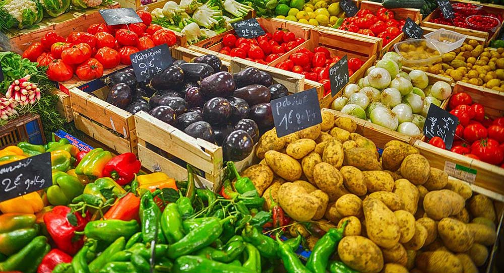 Organic vegetables ready to be consumed.